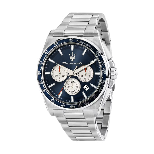 Orologio cronografo da uomo Maserati con quadrante blu MISURA UNICA