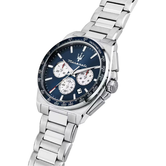 Orologio cronografo da uomo Maserati con quadrante blu MISURA UNICA
