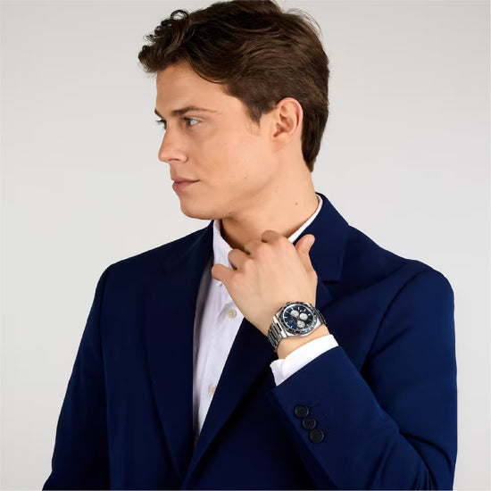 Orologio cronografo da uomo Maserati con quadrante blu MISURA UNICA