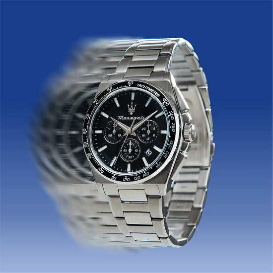 Orologio cronografo Maserati Velocità nero con dettagli bianchi MISURA UNICA