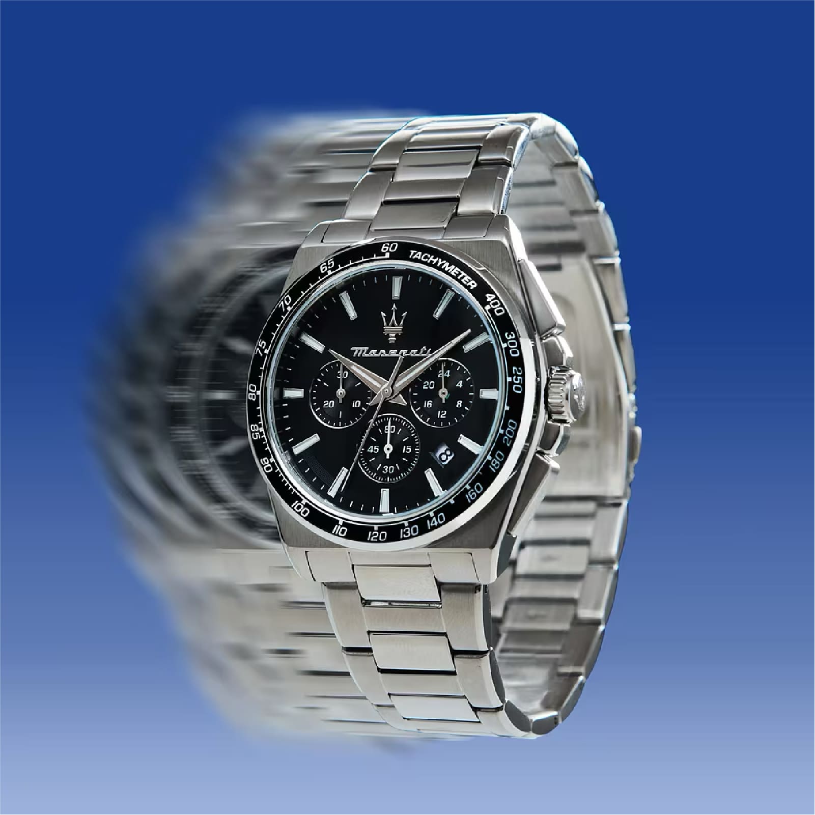 Orologio cronografo Maserati Velocità nero con dettagli bianchi MISURA UNICA