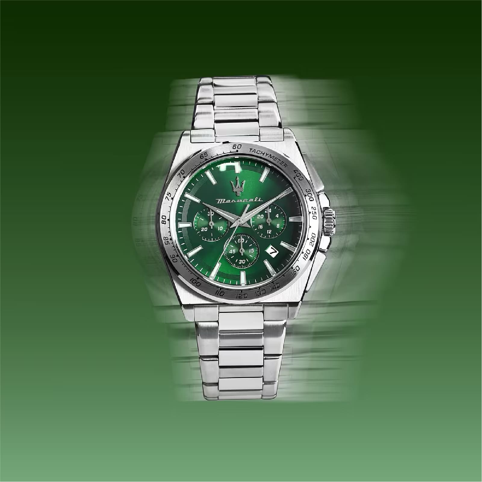 Orologio cronografo Maserati Velocità quadrante verde smeraldo MISURA UNICA