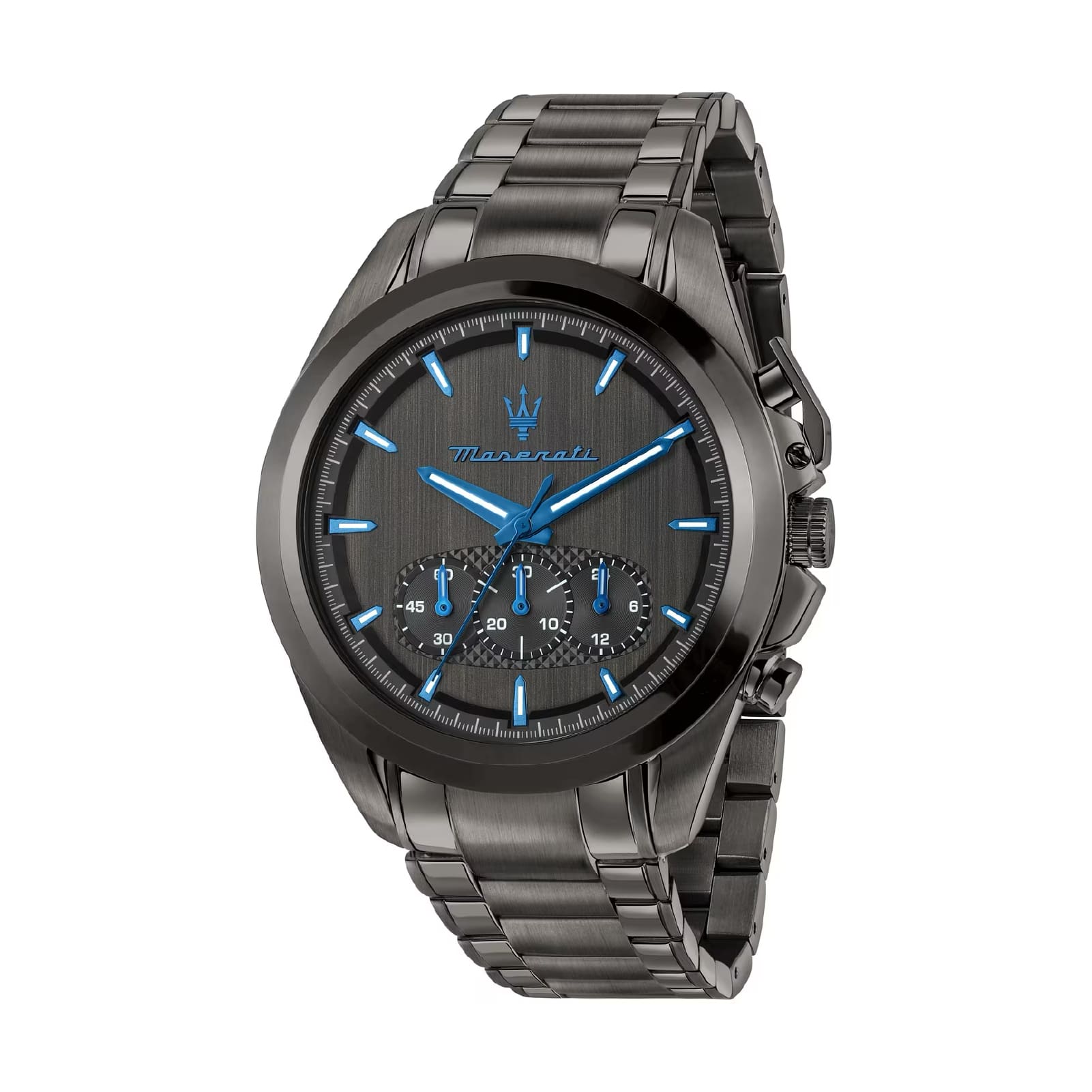 Orologio cronografo Maserati Dark Edition 43 mm in acciaio da uomo MISURA UNICA