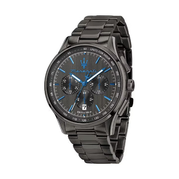 Orologio cronografo Maserati Dark Edition 42 mm in acciaio da uomo MISURA UNICA