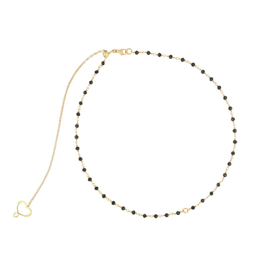 Collana girocollo Maman et Sophie argento pvd oro spinello MISURA UNICA