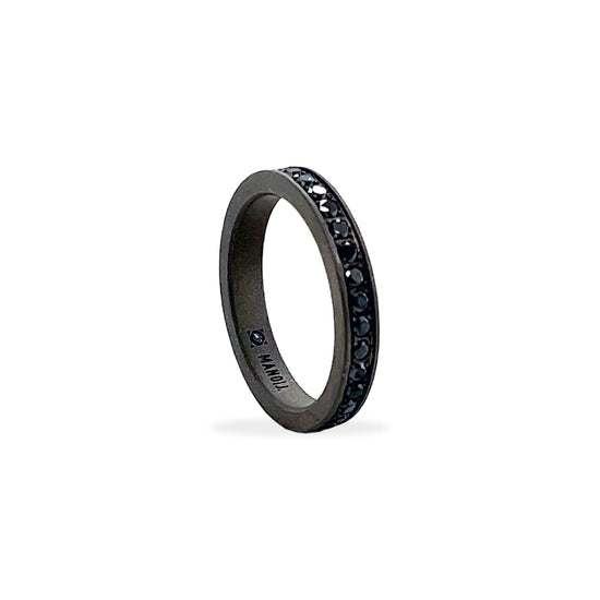 Anello tuttogiro Mano J in titanio con diamanti 1,01ct 20