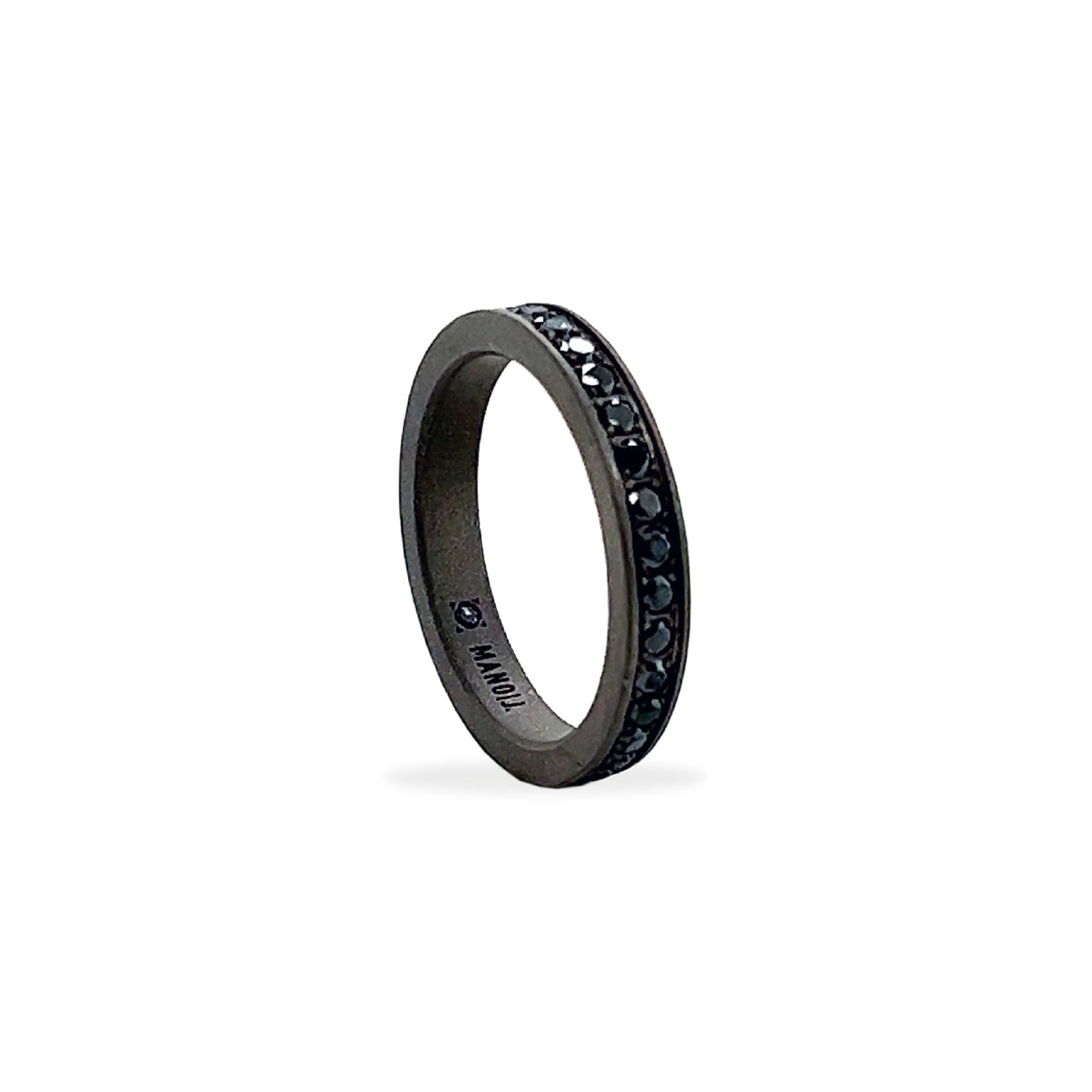 Anello tuttogiro Mano J in titanio con diamanti 1,01ct 20