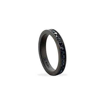 Anello tuttogiro Mano J in titanio con diamanti 1,01ct 20