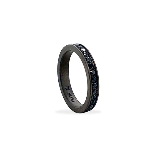 Anello tuttogiro Mano J in titanio con diamanti 1,01ct 20