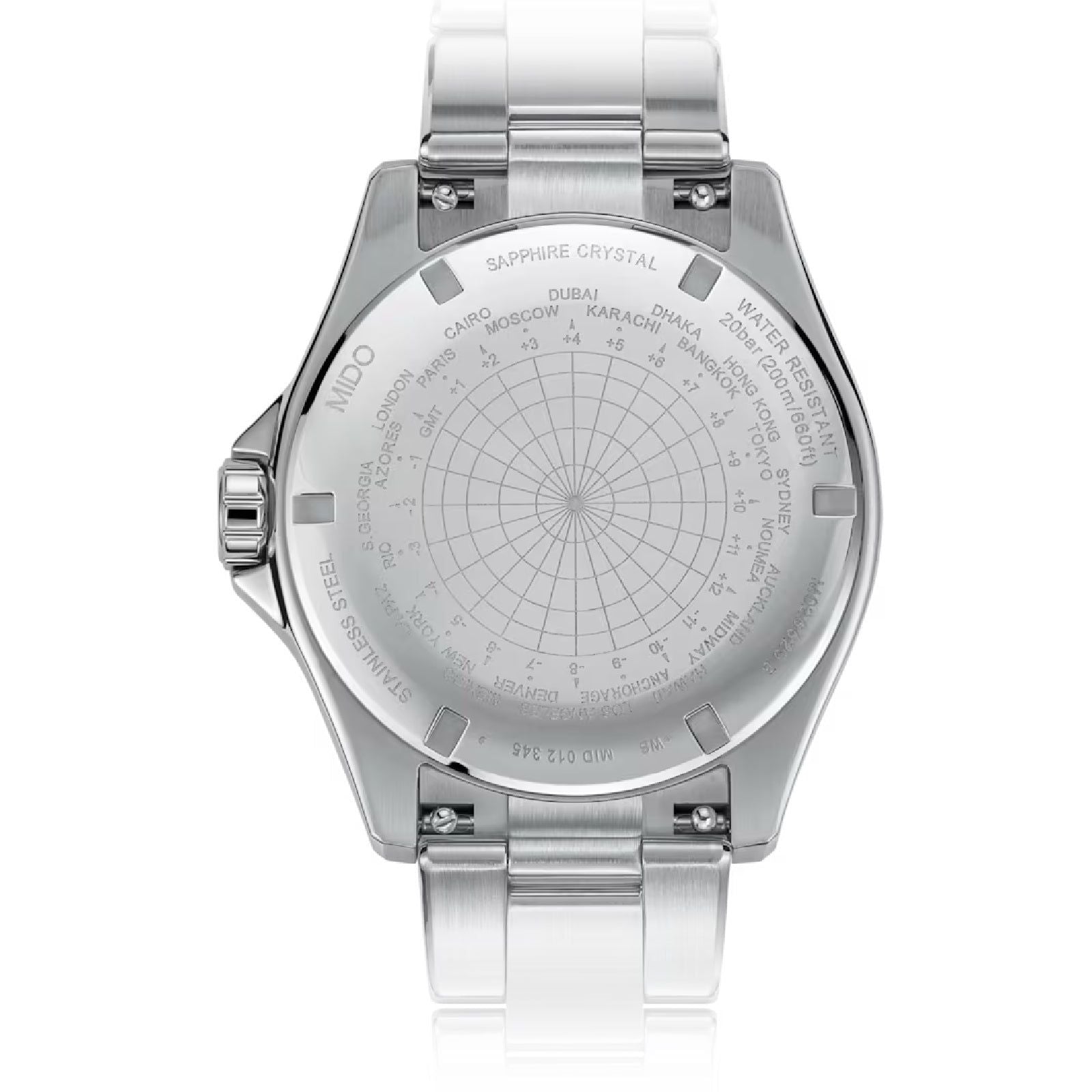 Orologio automatico uomo Mido Ocean Star GMT in acciaio quadrante blu 44 mm M0266291104100-3