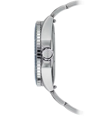 Orologio automatico da uomo Mido Ocean Star GMT con cassa 44 mm e bracciale in acciaio quadrante blu M0266291104100