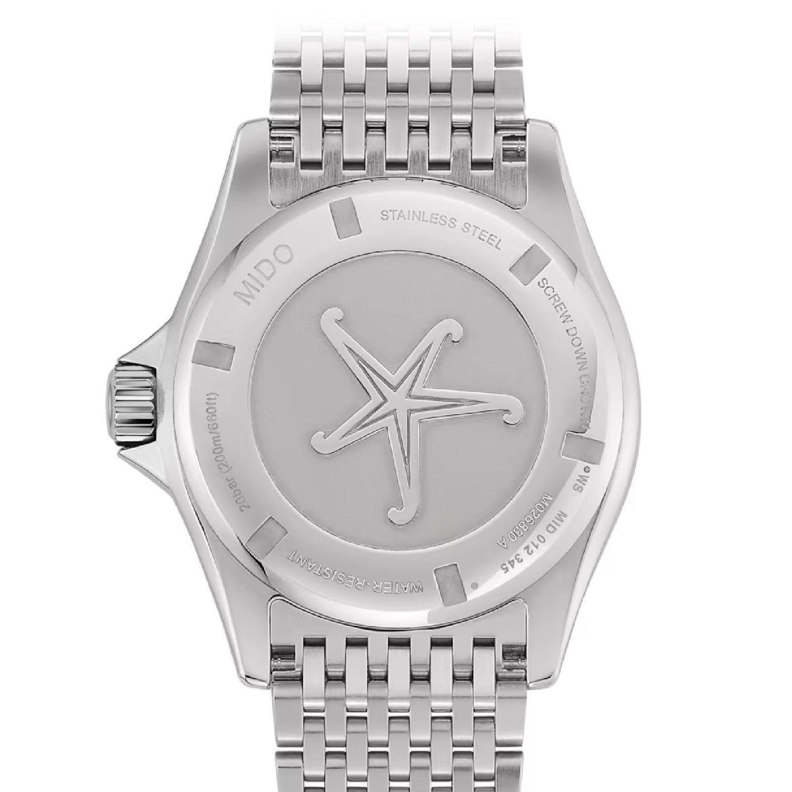 Orologio automatico Mido uomo acciaio quadrante blu datario riserva 80H M0268301104100-3