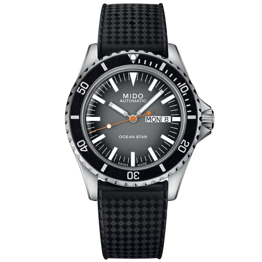 Orologio automatico uomo Mido Ocean Star in acciaio e caucciù nero 42,5mm M0268301708100-1