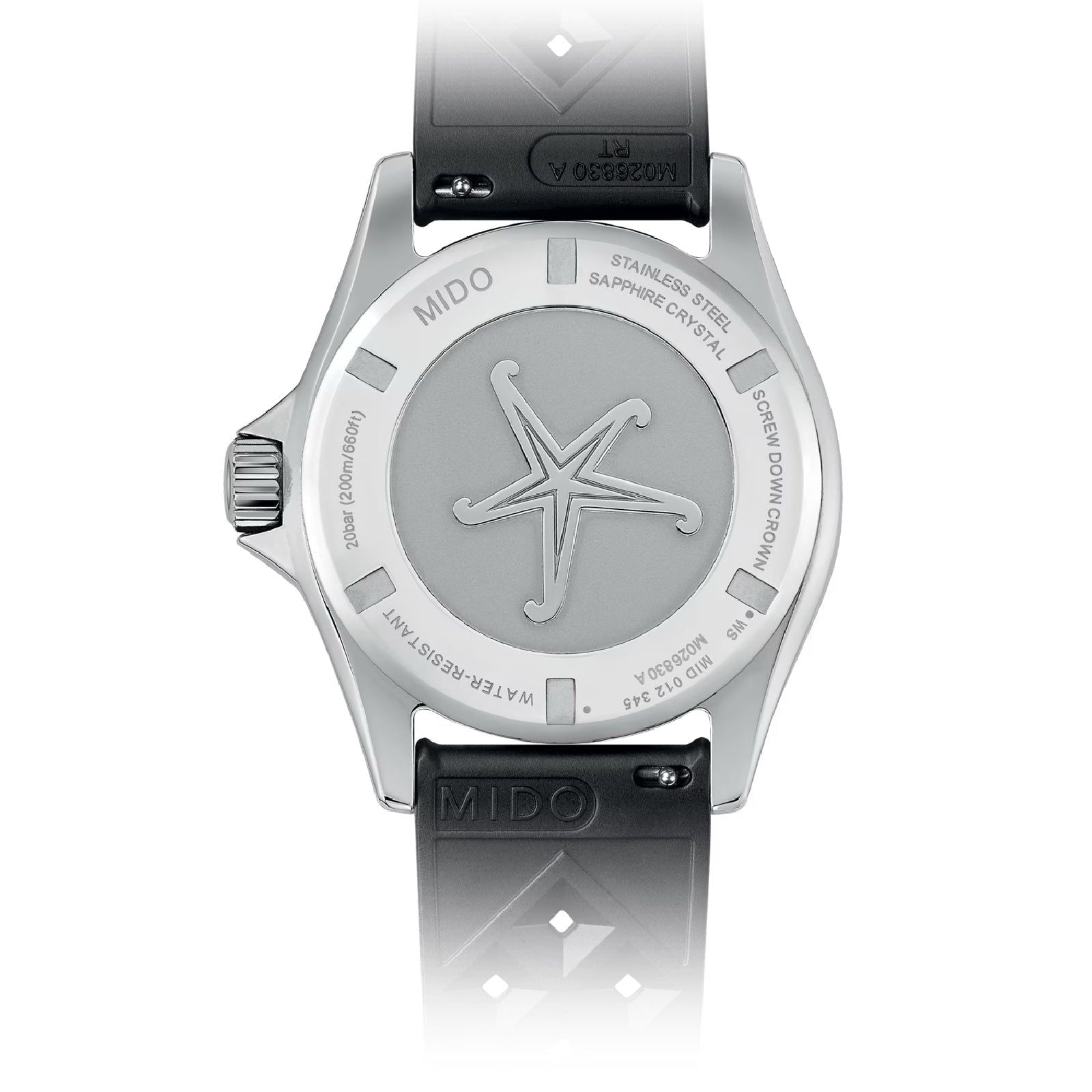 Orologio automatico uomo Mido Ocean Star in acciaio e caucciù nero 42,5mm M0268301708100-2