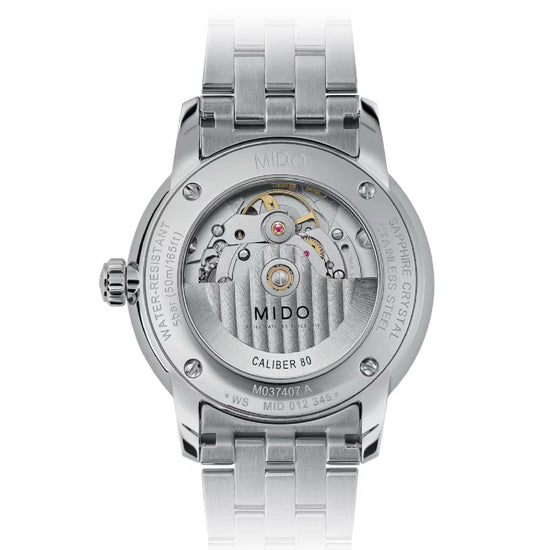Orologio automatico uomo Mido Baroncelli acciaio quadrante blu cassa 39mm M0374071104101-2
