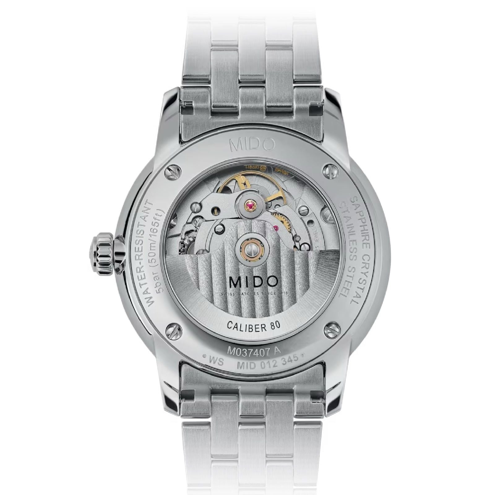Orologio automatico uomo Mido Baroncelli acciaio quadrante blu cassa 39mm M0374071104101-2