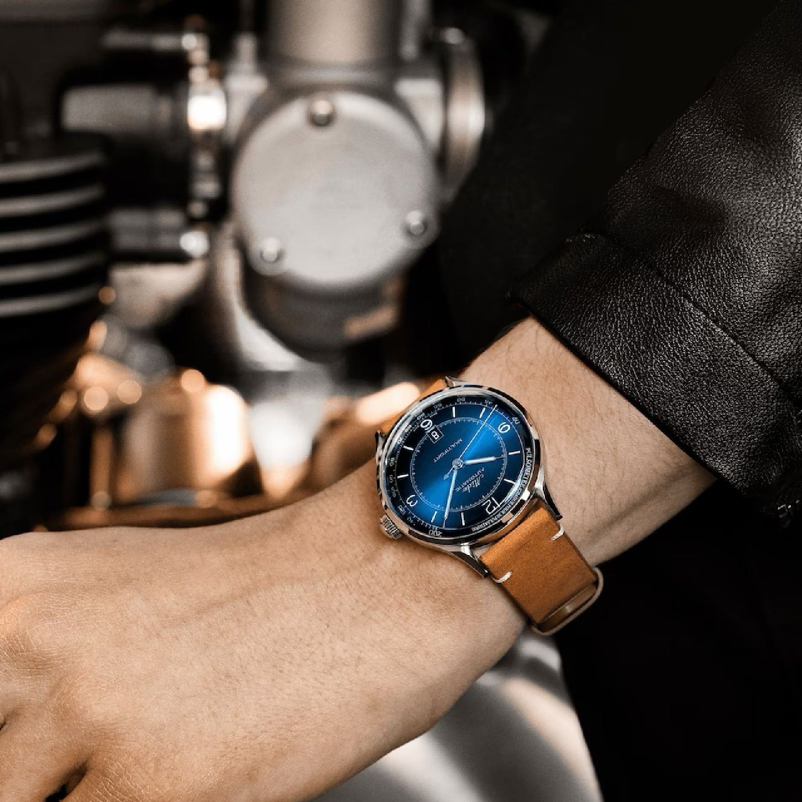 Orologio automatico Mido Multifort uomo acciaio e pelle marrone, datario, riserva 80H M0404071604000-4