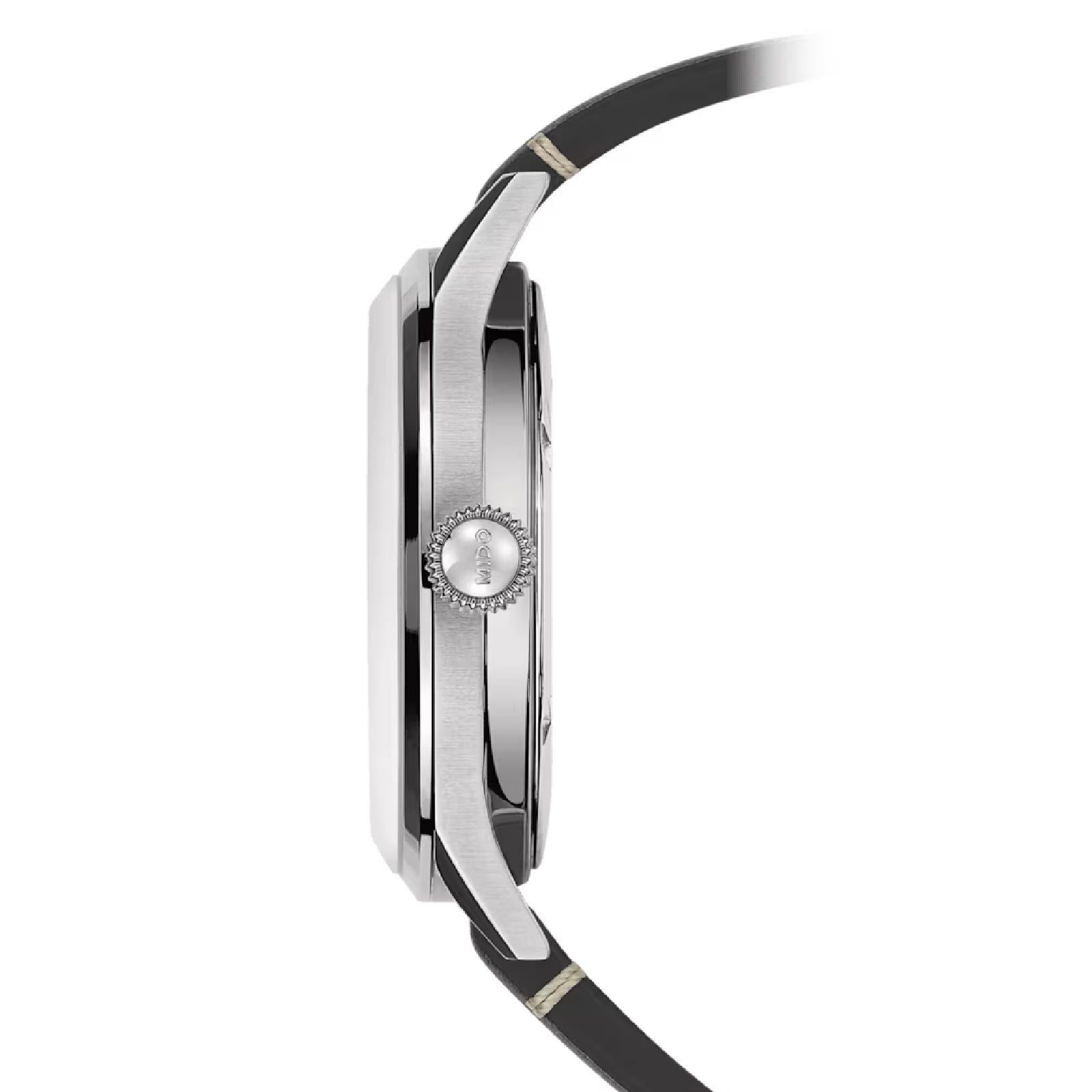 Orologio automatico Mido Multifort uomo acciaio e pelle nero, datario, riserva 80H M0404071606000-3