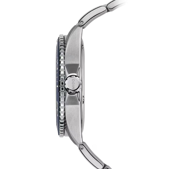 Orologio automatico Mido uomo acciaio blu ceramica datario riserva 80H M0424301104100-3
