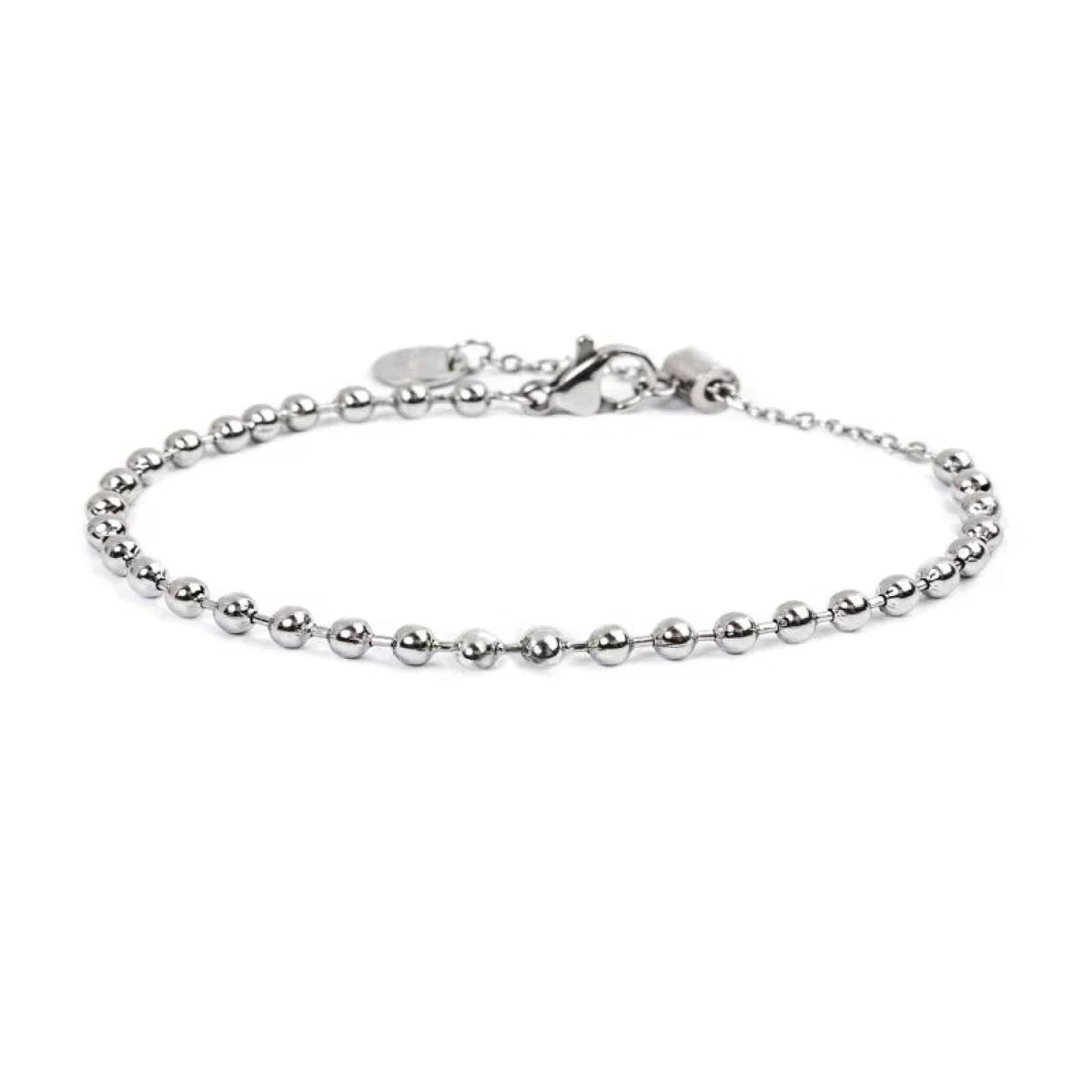 Bracciale catena Marlù in acciaio con sfere da 3 mm 19 cm