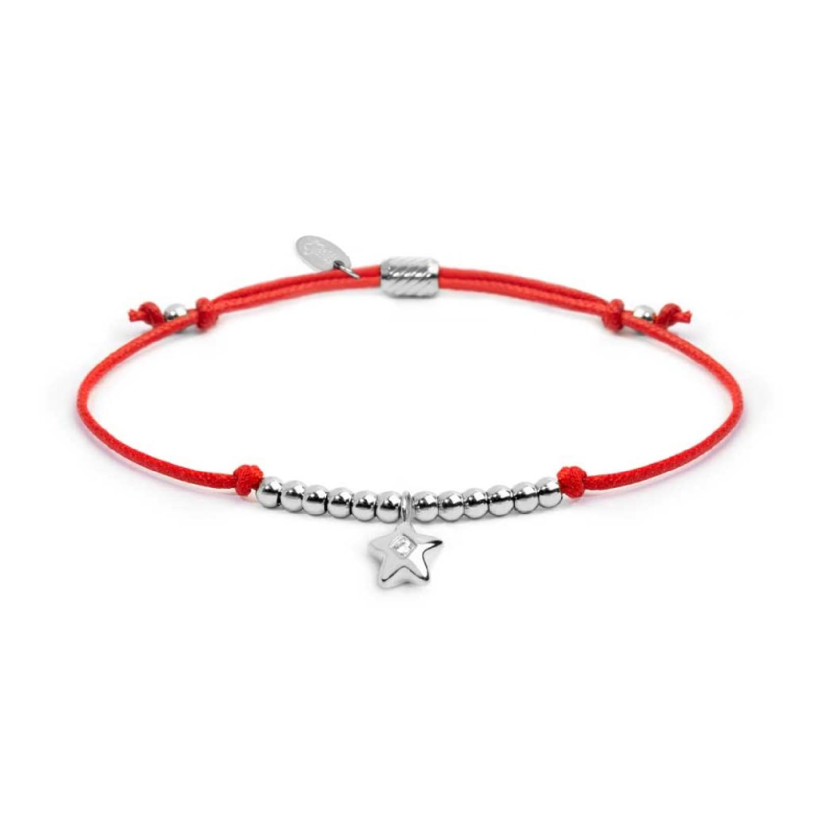 Bracciale Marlù Time To cordino rosso con stella e zircone REGOLABILE