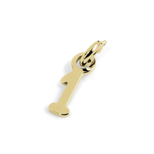 Charm Marlù realizzato acciaio oro a forma di numero 1 MISURA UNICA