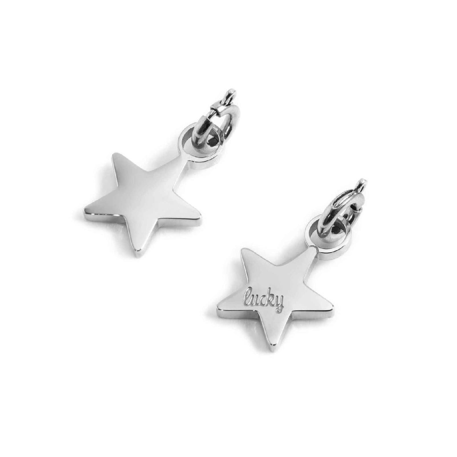Charm Marlù realizzato acciaio a forma di stella lucky MISURA UNICA