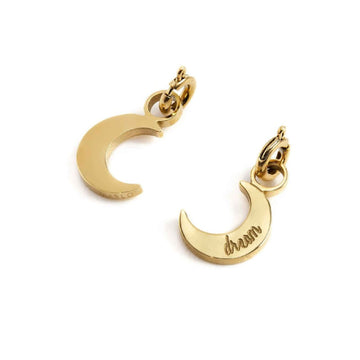 Charm Marlù realizzato acciaio dorato a forma di luna MISURA UNICA