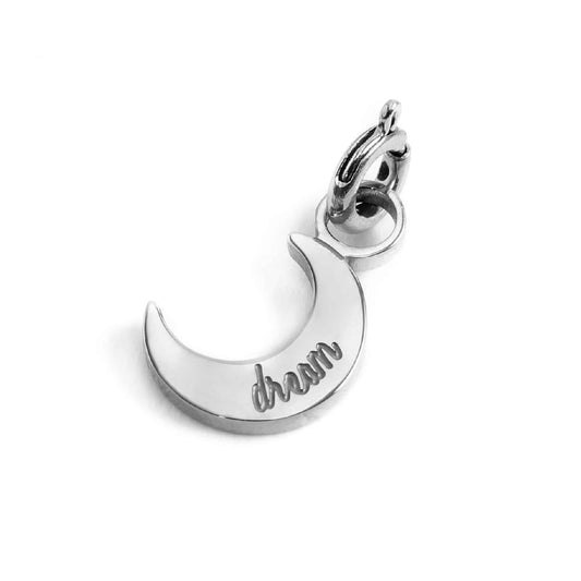 Charm Marlù realizzato acciaio a forma di luna dream MISURA UNICA