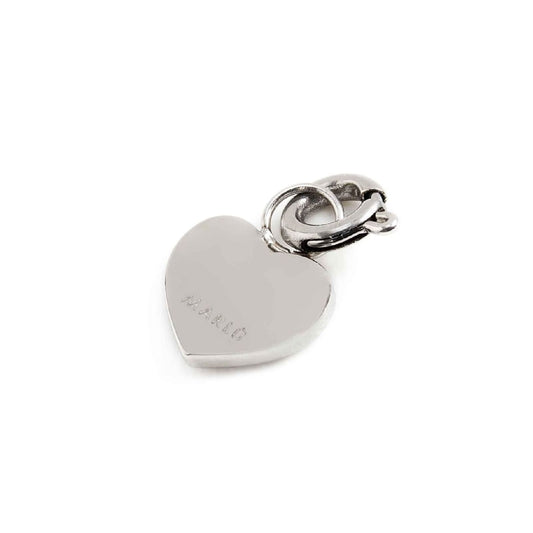 Charm Marlù realizzato acciaio a forma di cuore cristalli MISURA UNICA