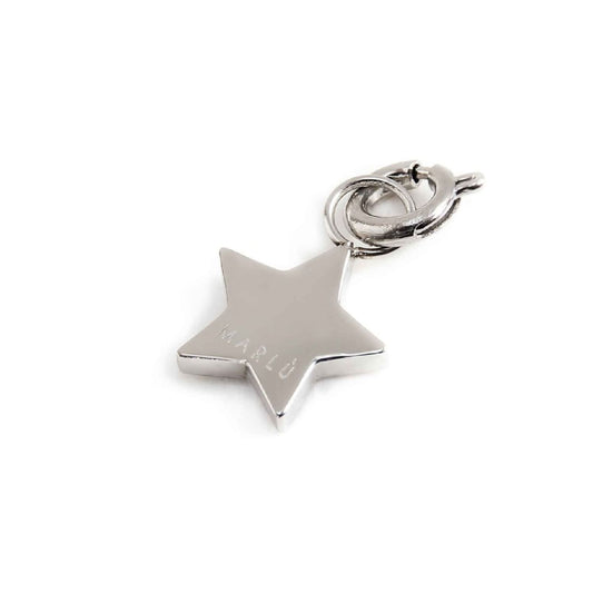 Charm Marlù realizzato acciaio a forma di stella cristalli MISURA UNICA