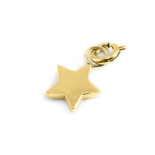Charm Marlù realizzato acciaio dorato a stella di cristalli MISURA UNICA