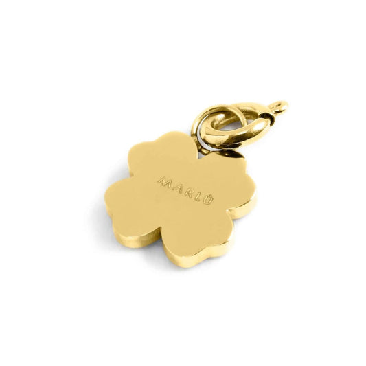 Charm Marlù realizzato acciaio dorato a quadrifoglio MISURA UNICA