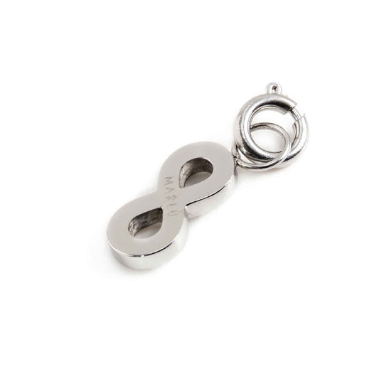 Charm Marlù realizzato acciaio a forma di infinito cristalli MISURA UNICA
