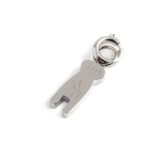 Charm Marlù realizzato in acciaio mano corna cristalli MISURA UNICA