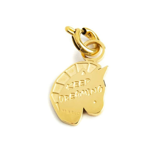 Charm Marlù in acciaio dorato a unicorno multicolor MISURA UNICA