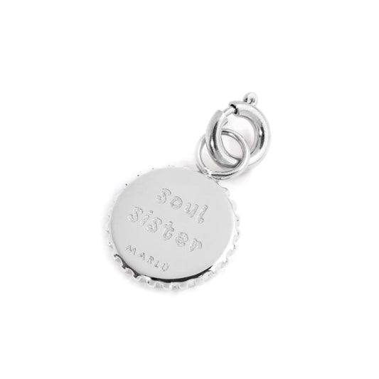 Charm Marlù realizzato in acciaio con infinito e cristalli MISURA UNICA