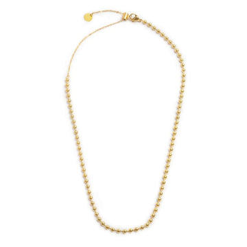 Collana catena Marlù in acciaio dorato con sfere da 3 mm MISURA UNICA