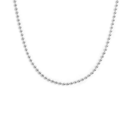 Collana catena Marlù in acciaio con sfere da 3 mm MISURA UNICA