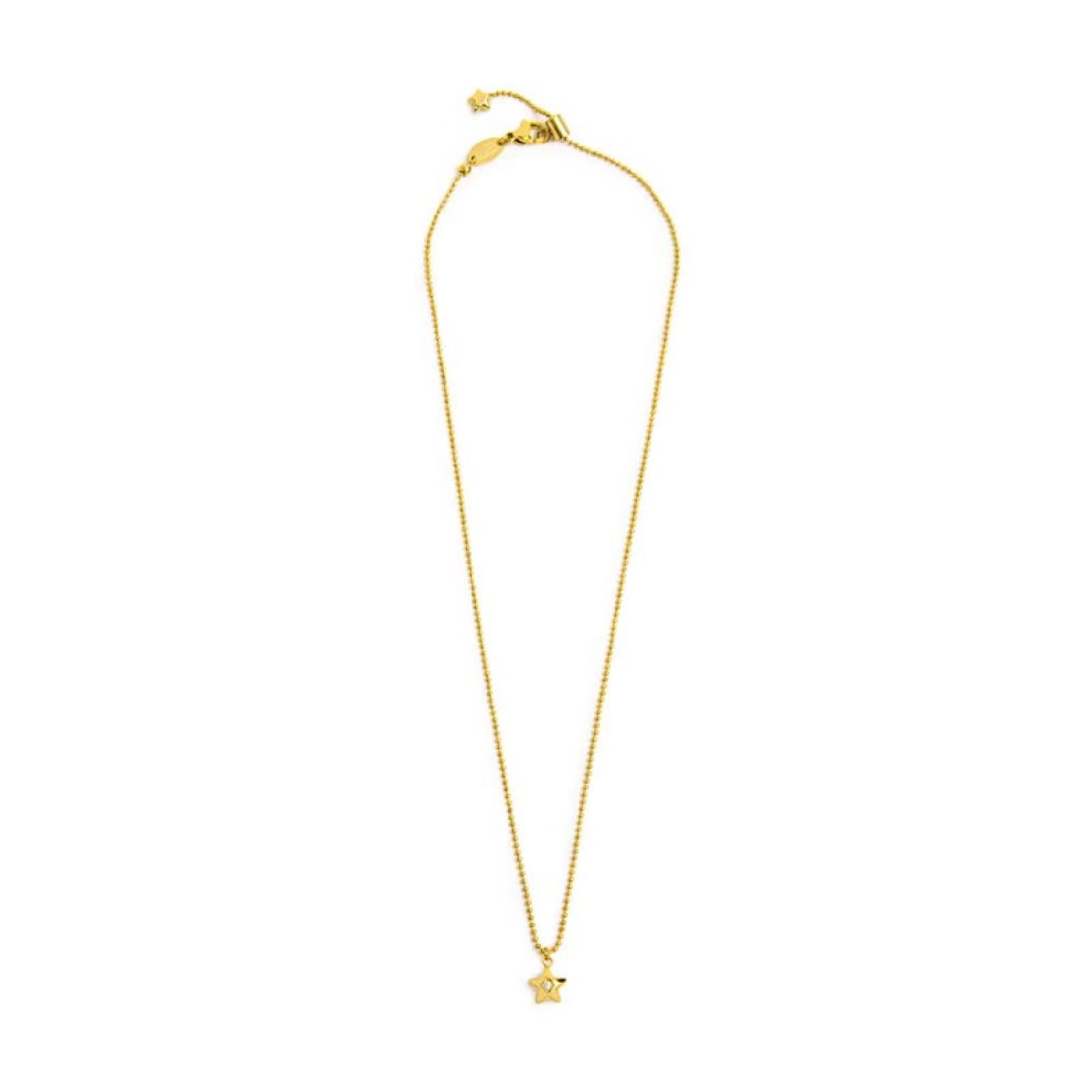 Collana Marlù Time To in acciao pvd oro con stella e zircone MISURA UNICA