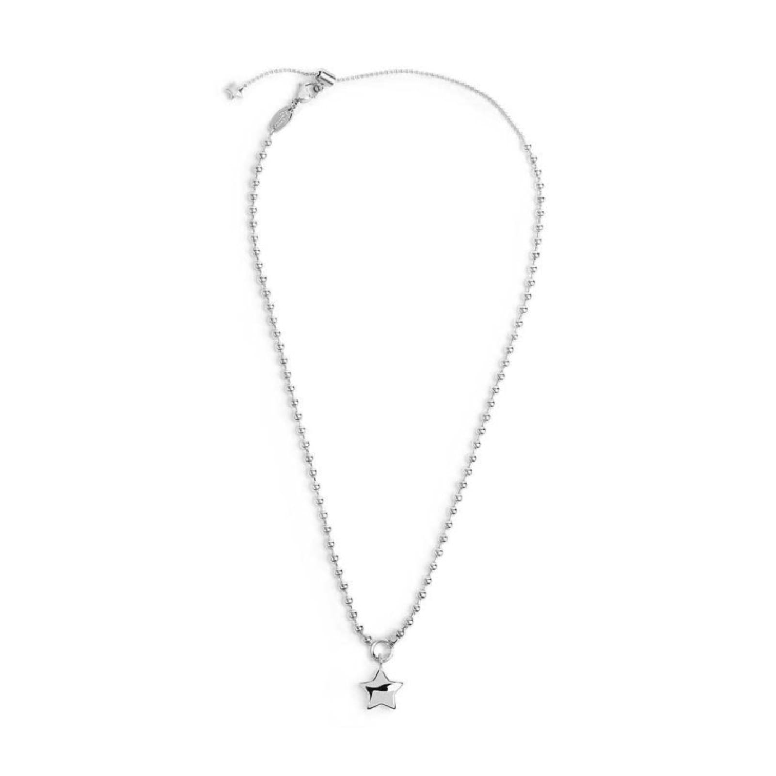 Collana girocollo Marlù acciaio con sfere e stella pendente MISURA UNICA