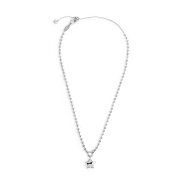 Collana girocollo Marlù acciaio con sfere e stella pendente MISURA UNICA
