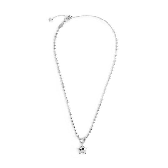 Collana girocollo Marlù acciaio con sfere e stella pendente MISURA UNICA