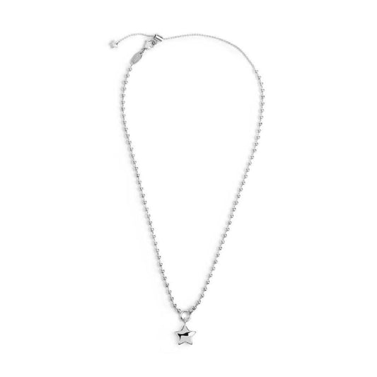 Collana girocollo Marlù acciaio con sfere e stella pendente MISURA UNICA