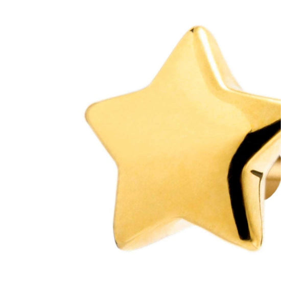 Mono orecchino a lobo Marlù con stella in acciaio dorato MISURA UNICA
