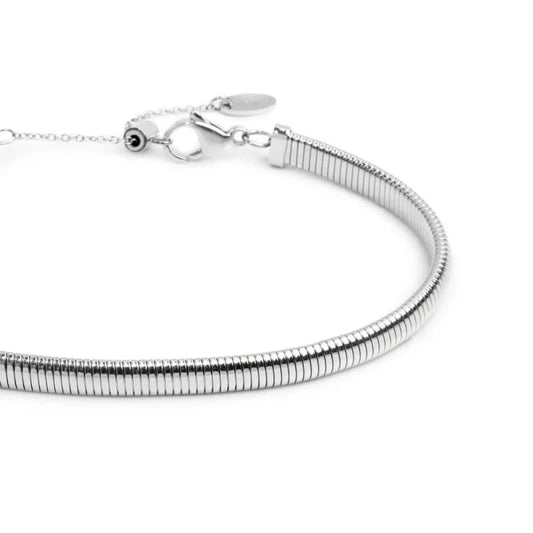 Cavigliera regolabile Marlù in acciaio catena maglia tubogas 26 cm
