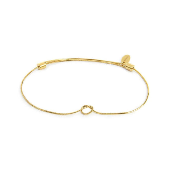 Bracciale Marlù nodo catena snake in acciaio dorato 8 cm REGOLABILE