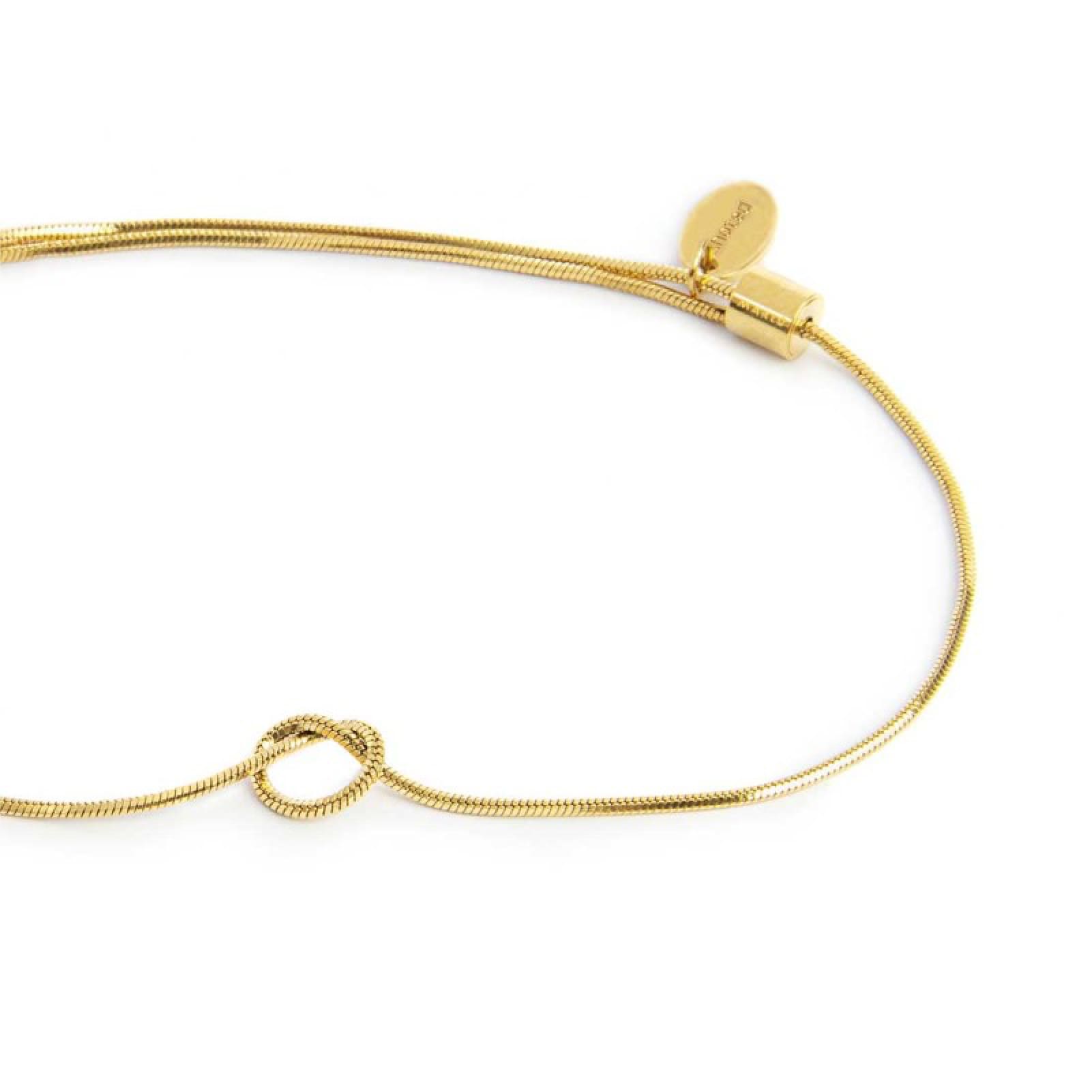 Bracciale Marlù nodo catena snake in acciaio dorato 8 cm REGOLABILE