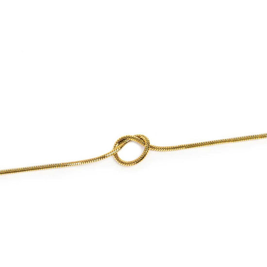 Bracciale Marlù nodo catena snake in acciaio dorato 8 cm REGOLABILE
