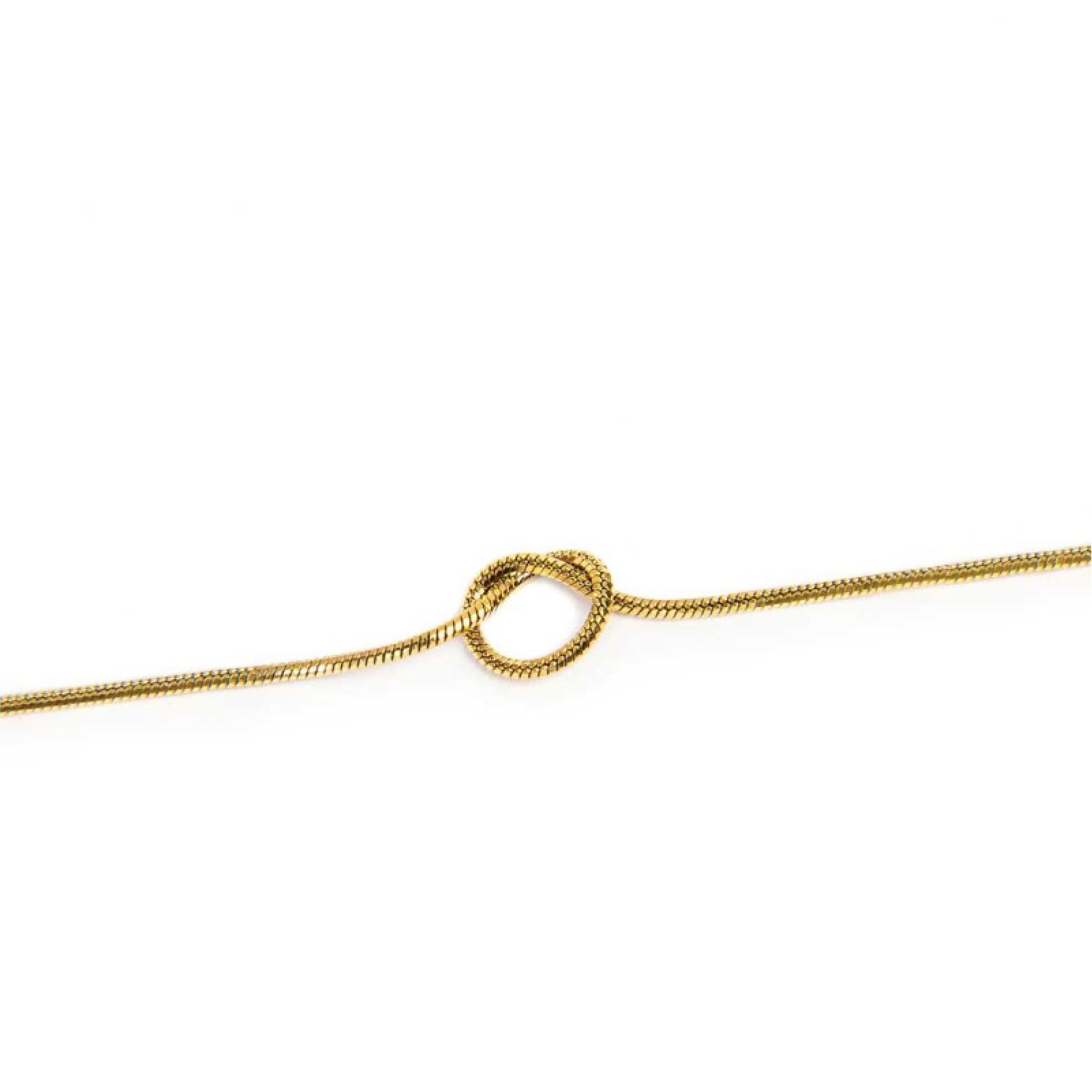 Bracciale Marlù nodo catena snake in acciaio dorato 8 cm REGOLABILE